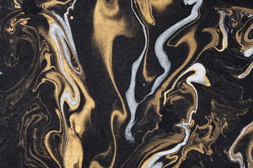 marble ink paper texture black silver gold