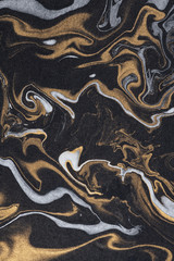 marble ink paper texture black silver gold