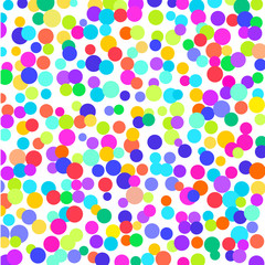 Bright colorful confetti on a white background.       