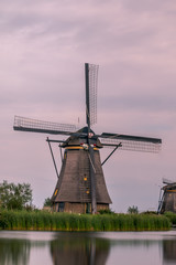 Naklejka premium Kinderdijk windmills next to Rotterdam at the Netherlands.