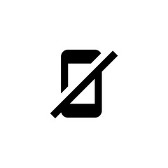 Mobile banned icon. No cellphone sign