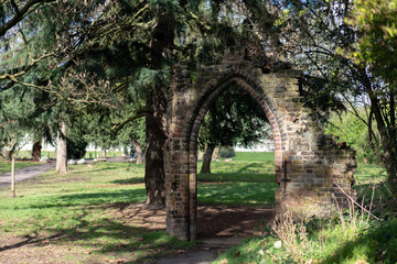 old stone bridge in the park