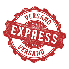 Express Versand Stempel in rot