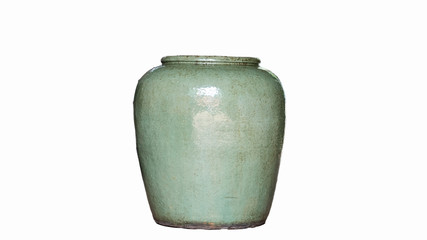 Large water pots, white background