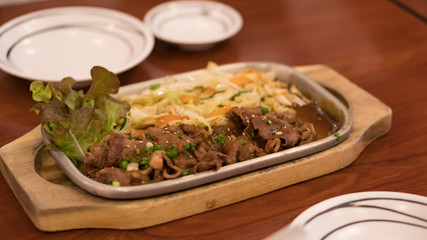 Yum Pork Waterfall, Northeastern Thai food
