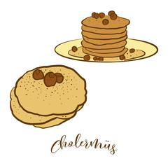 Colored sketches of Cholermüs bread