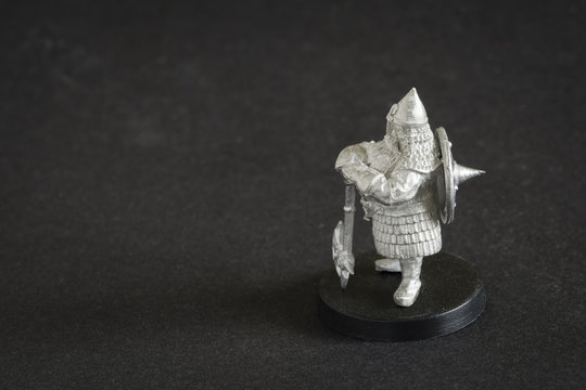 Tiny dwarf figure in detail.