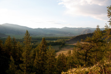 The views of the Karakol valley in Altay