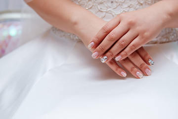 Bride's hand close up 