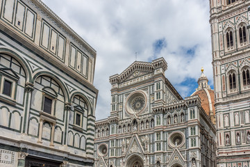 Fototapeta premium Cathedral Santa Maria del Fiore with magnificent Renaissance dome designed by Filippo Brunelleschi in Florence, Italy