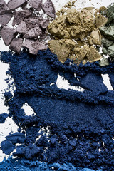 Texture fo broken colorful eyeshadow