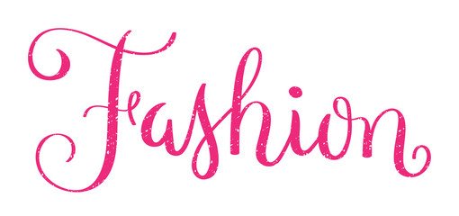 Obraz na płótnie Canvas FASHION pink distressed hand lettering banner