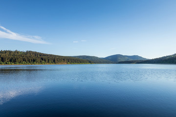 Zillierbach Dam lake in Harz, Germany