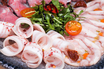 Meat platter - a snack under vodka