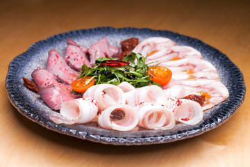 Meat platter - a snack under vodka