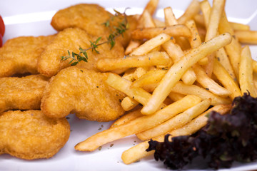  Pile of a potato french fries