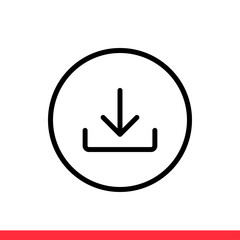 Download vector icon, install symbol. Simple, flat design for web or mobile app