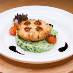 Fish Cutlet with Mashed Potatoes