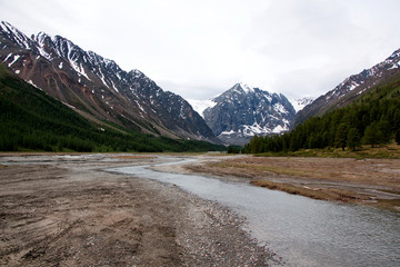 Naklejka na ściany i meble The views of the Altay mountains (Aktru)