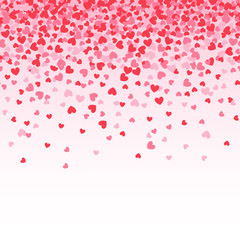 Seamless flying heart confetti