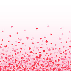 Seamless falling heart confetti