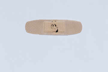 adhesive bandage isolated on white background