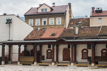 Historic buildings in the territory of  Gazi Husrev-beg Mosque in Sarajevo. Bosnia and Herzegovina