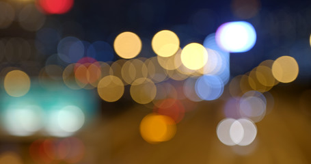 City night view in blur