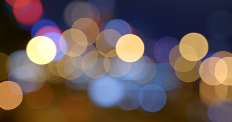 Bokeh of city night view