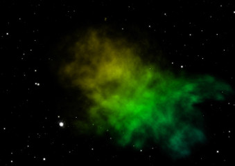 Naklejka premium Star field in space and a nebulae. 3D rendering