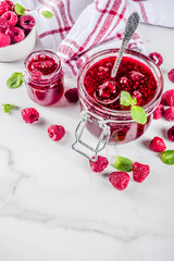 Homemade raspberry jam