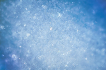 Macro background of fresh snowflake texture