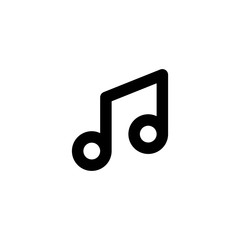 Music note icon. Auidio sound sign