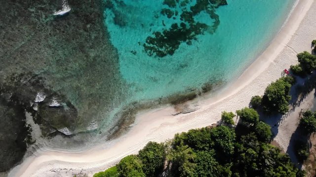 Panned Shot Of Beach St Thomas USVI