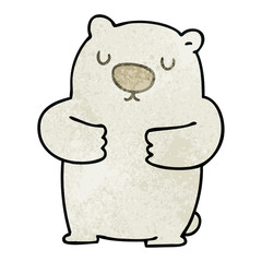 quirky hand drawn cartoon polar bear