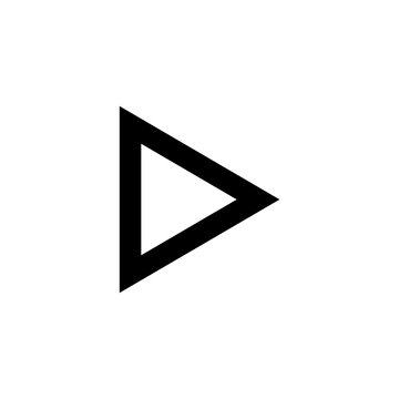 Play button icon. Video player sign