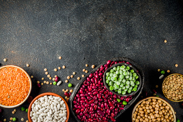 Set of different legumes
