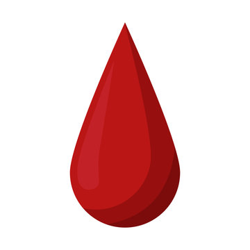 blood drop symbol isolated