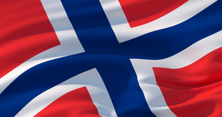 Norway flag patriotic background, 3d illustration