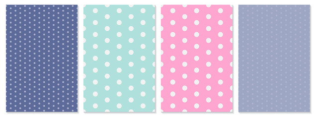 Polka dot pattern vector. Baby background.