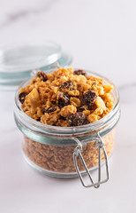 Grain Free Granola made of Coconut and Dried Fruit Perfect for a Paleo Diet Plan