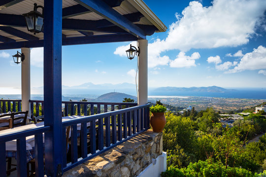 Landscape view from Zia village, Kos island, Greece