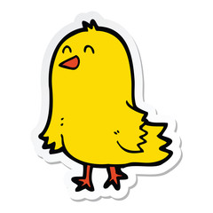 sticker of a cartoon bird