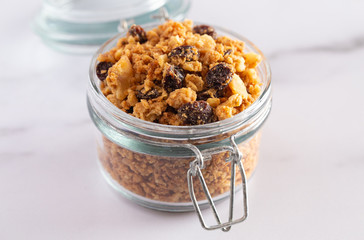Grain Free Granola made of Coconut and Dried Fruit Perfect for a Paleo Diet Plan