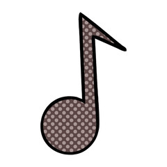 comic book style cartoon musical note