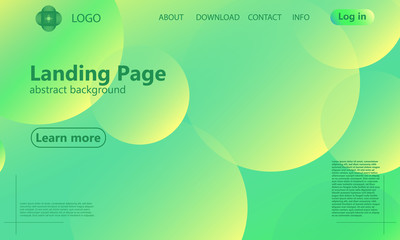 Website landing page. Geometric background.