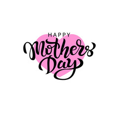 Hand inscription on Mother's Day. Vector illustration.