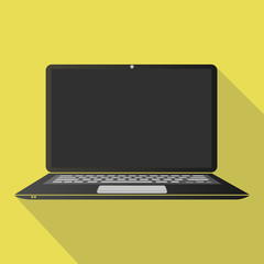 Laptop Flat Icon Vector Illustration. Eps10 Vector.