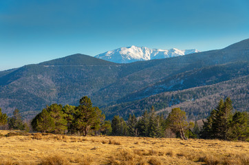 Parc naturel régional des Pyrénées Catalane depuis le Col de Jau,Occitanie
