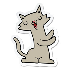 sticker of a cartoon cat